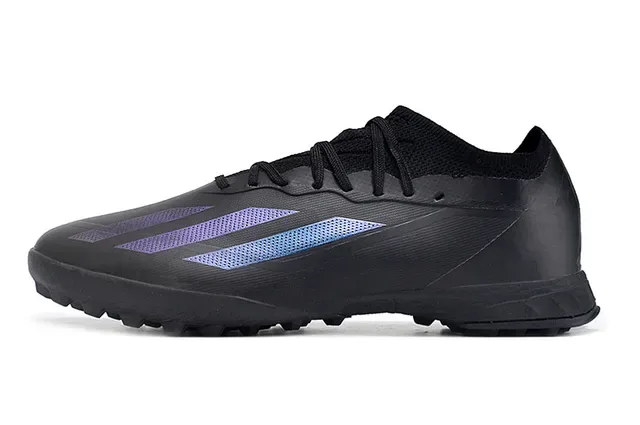 Adidas X Black Blue Low-Cut Knit Collar Chaussures de Football Turf 7