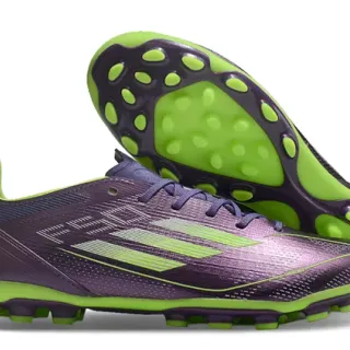 Adidas X Purple Green Low-Cut Synthetic Upper Iridescent Finish Firm-Ground Soccer Shoes