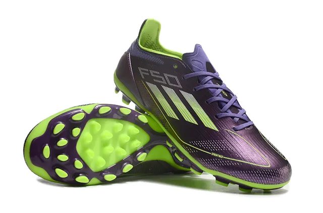 Adidas X Purple Green Low-Cut Synthetic Upper Iridescent Finish Firm-Ground Soccer Shoes 3
