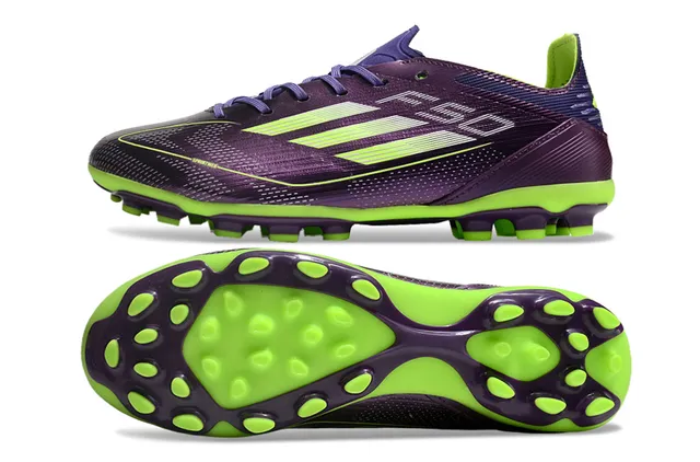Adidas X Purple Green Low-Cut Synthetic Upper Iridescent Finish Firm-Ground Soccer Shoes 5