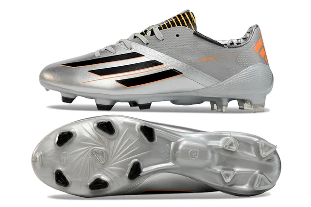 Adidas X Series Metallic Silver Black Orange Firm-Ground Soccer Shoes 6