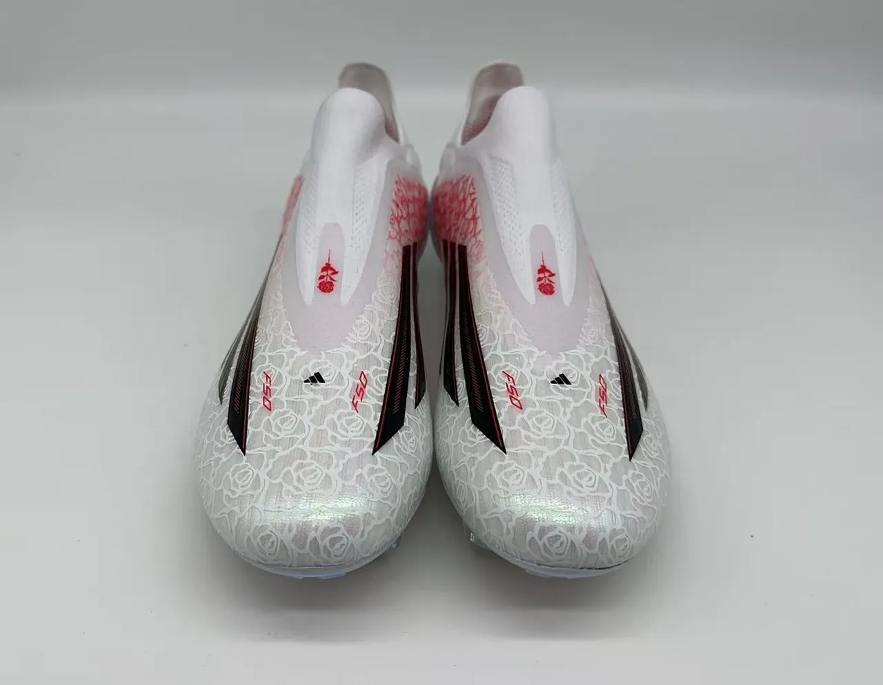 Adidas X Speedflow White Red Rose Firm-Ground Soccer Shoes 3