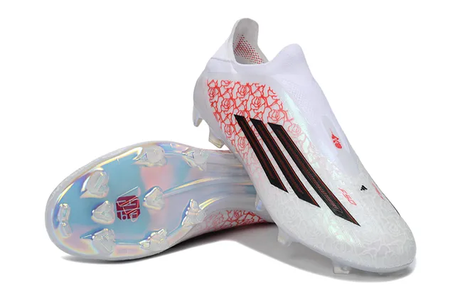Adidas X Speedflow White Red Rose Firm-Ground Soccer Shoes 8