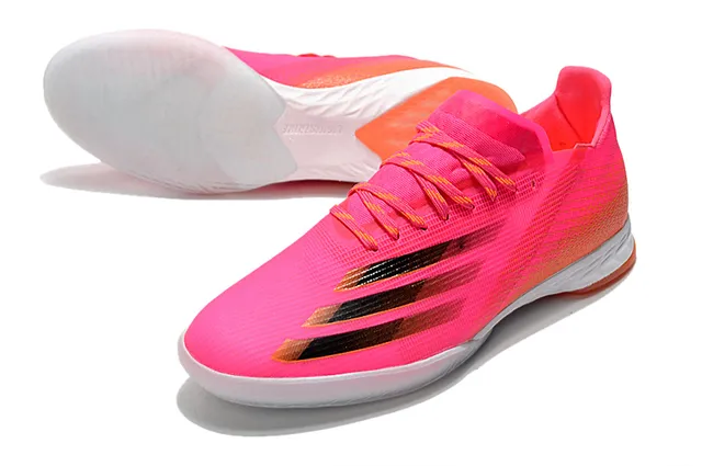 Adidas X Speedportal Indoor Amarelo neón Preto Branco Tênis de futebol indoor 4