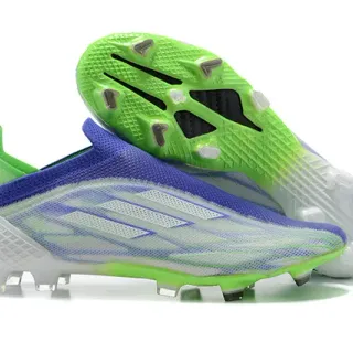 Adidas X Speedportal Neon Green Blue Firm-Ground Soccer Shoes