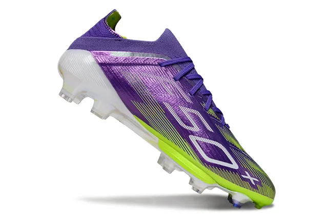 Adidas X Speedportal Violet Néon Lime Chaussures de football à semelles fermes 2