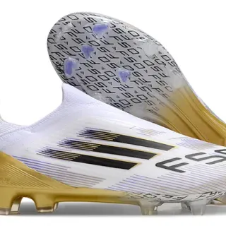 Adidas X Speedportal White Gold Black Firm-Ground Soccer Shoes
