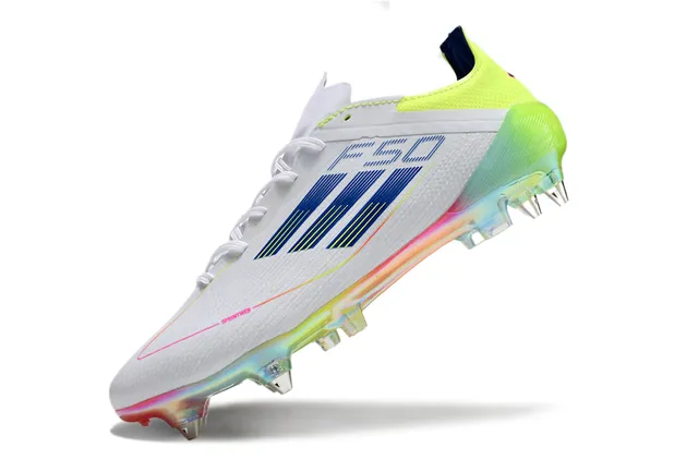 Adidas X White Multicolor Low-Cut Synthetic Upper Iridescent Rainbow Sole Firm-Ground Soccer Shoes 3
