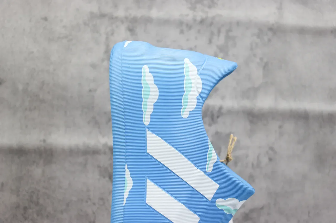 Adidas Yeezy Slide Cloud Print Light Blue Lifestyle Sneakers 5