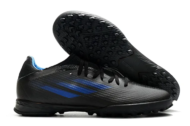 Adidas Chaussures de football turf jaune noir low-cut lacets upper text-print 2