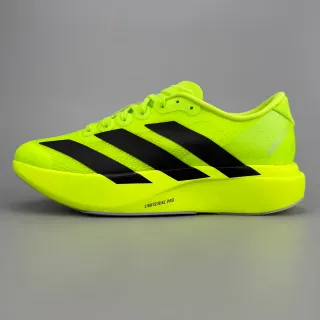 Adidas पीला काला नियोन बुनावट ऊपरी तीन-धारी ब्रांडिंग रनिंग शू
