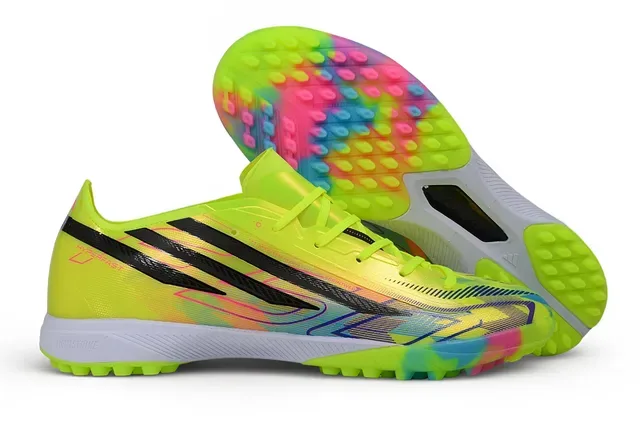 Adidas Chaussures de football turf Jaune Multicolore Néon Tige Synthétique Semelle Tie-Dye 4