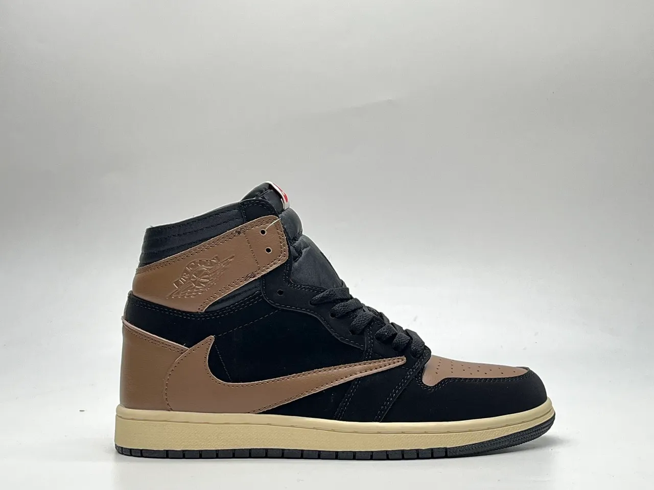 Air Jordan 1 Black Tan Cream Basketball Shoes 2