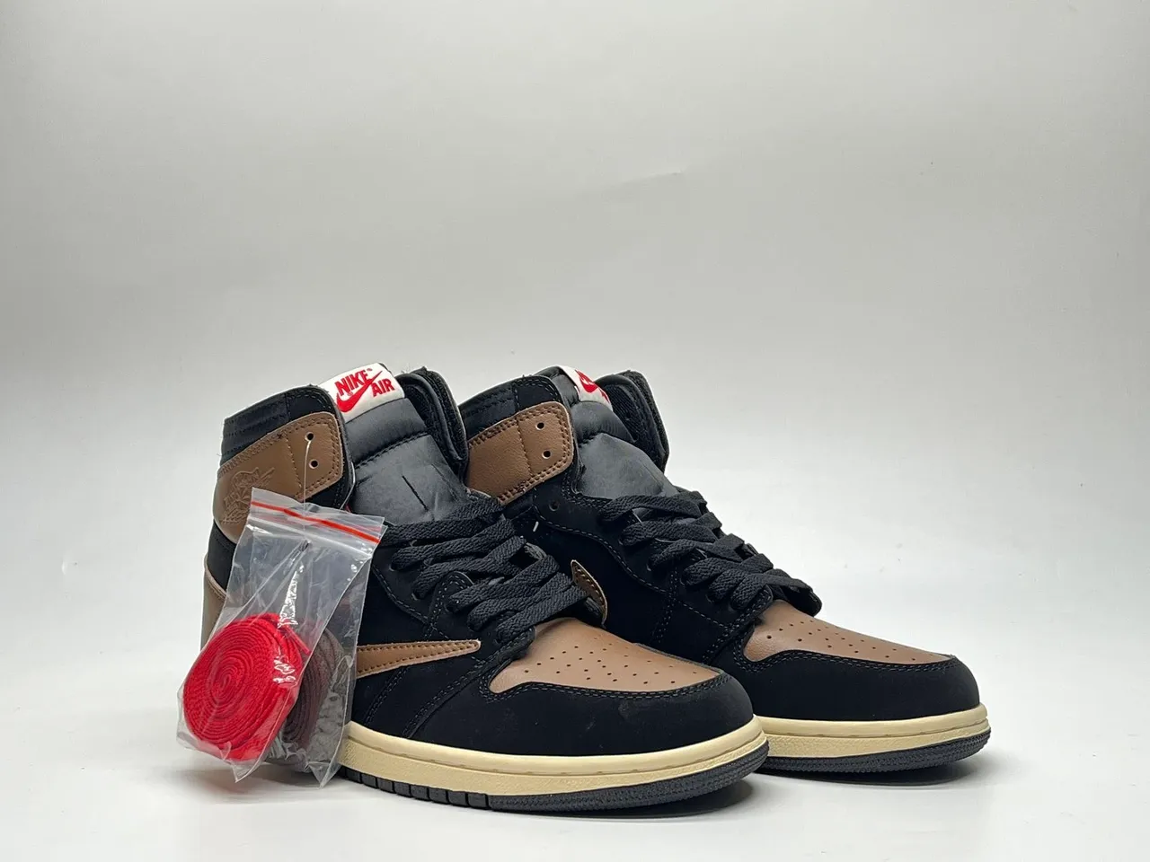 Air Jordan 1 Black Tan Cream Basketball Shoes 7