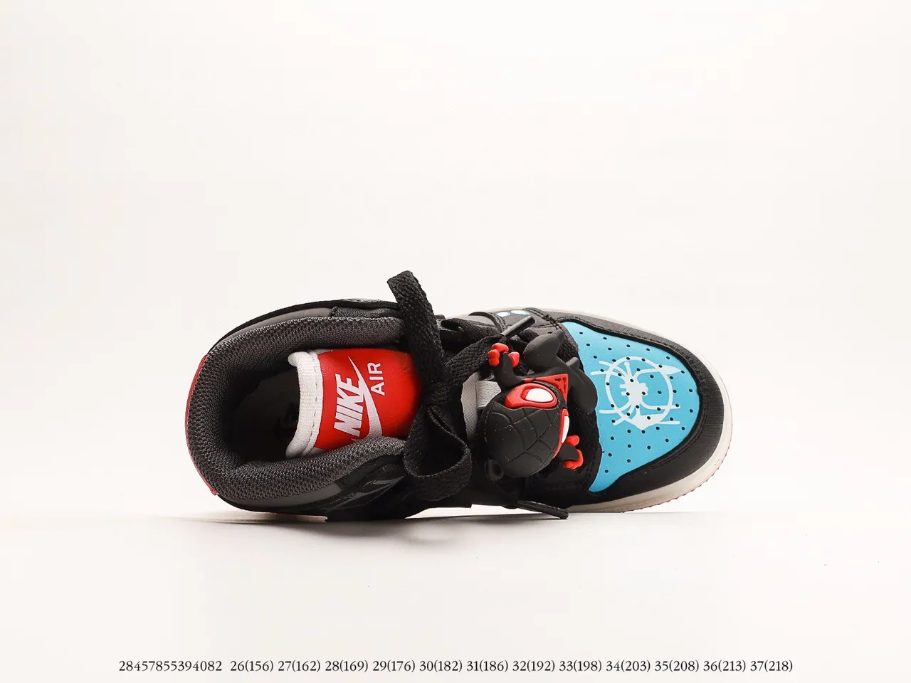 Air Jordan 1 High Kids Black White Red Gray Blue Spiderweb Basketball Shoes 15