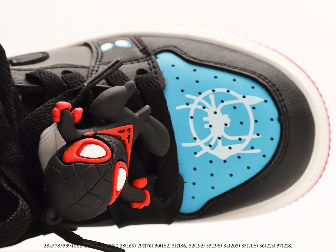 Air Jordan 1 High Kids Black White Red Gray Blue Spiderweb Basketball Shoes 20