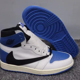 Air Jordan 1 High White Royal Blue Black Basketball Shoes