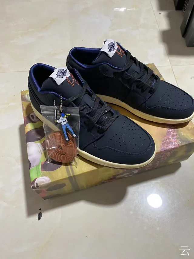 Air Jordan 1 Low Navy Cream Burgundy Lifestyle Sneakers 19