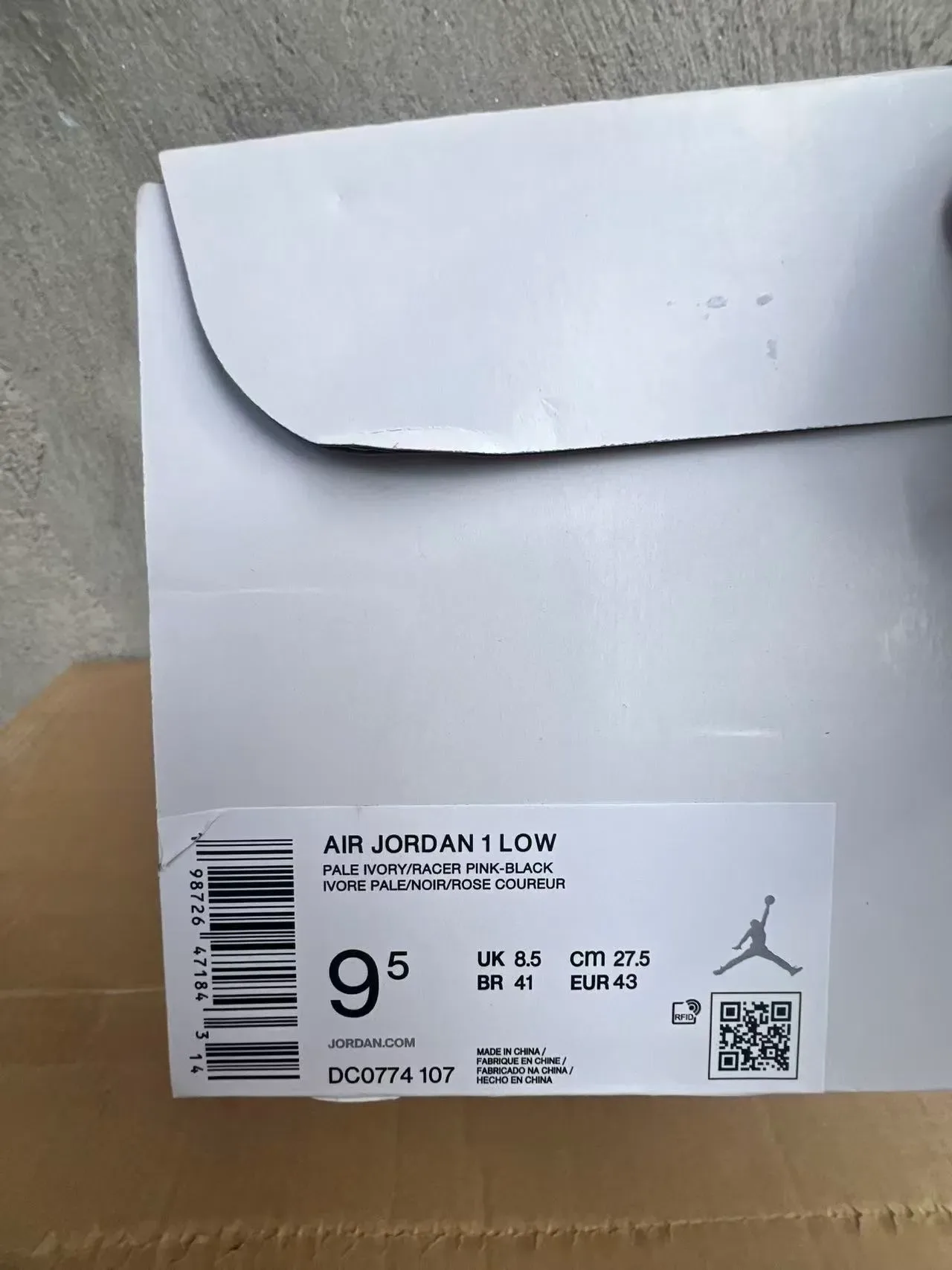 Air Jordan 1 Low White Black Pink Lifestyle Sneakers 10