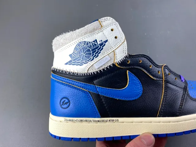 Air Jordan 1 Union LA Black Royal Blue Basketball Shoes 3