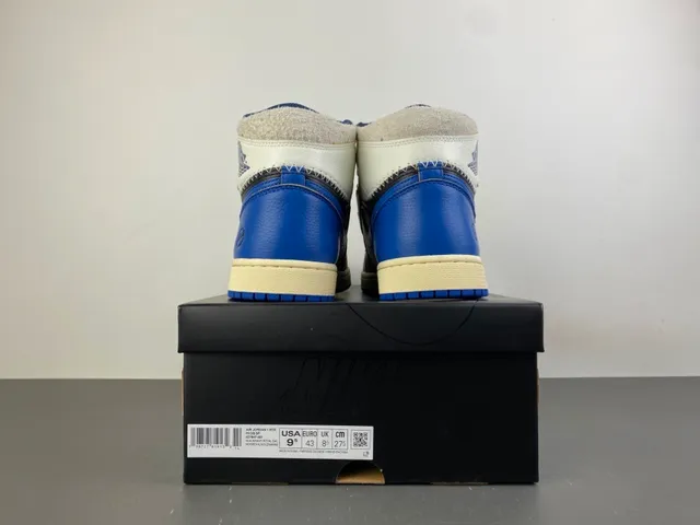 Air Jordan 1 Union LA Black Royal Blue Basketball Shoes 17