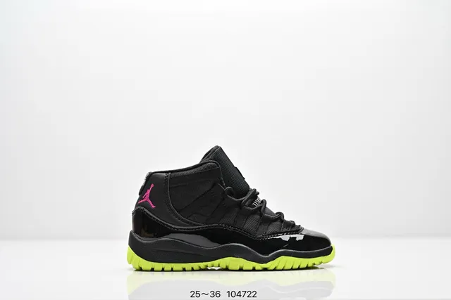 Air Jordan 11 Red Black Patent Leather Basketball Shoes 12