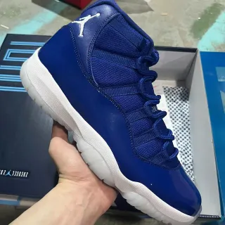Air Jordan 11 Zapatos de Baloncesto de Cuero Patentado Azul Real