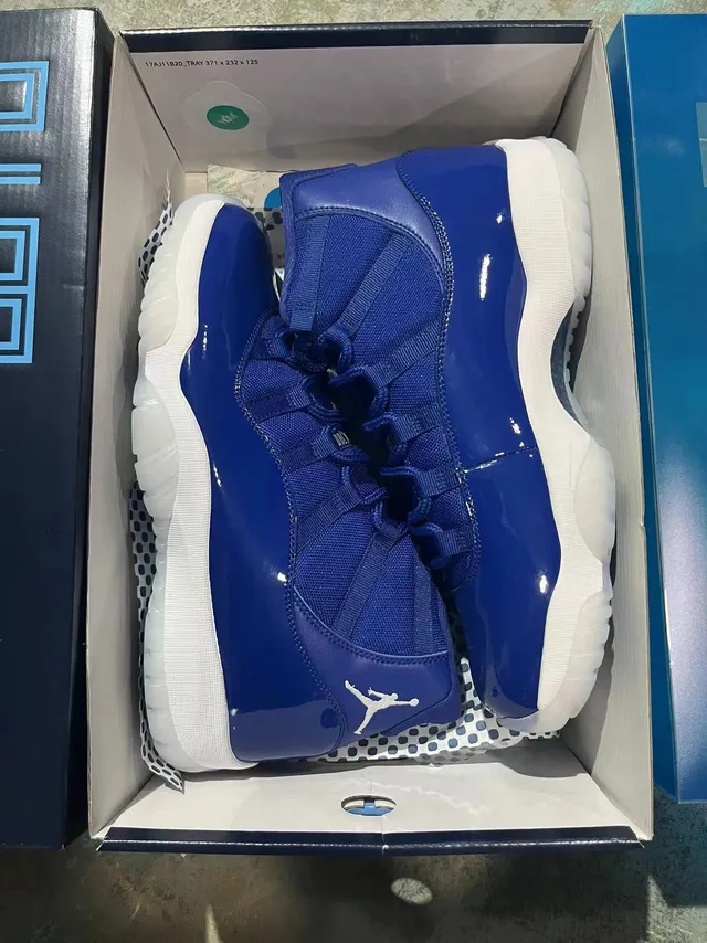 Air Jordan 11 Royal Blue Patent Leather Basketball Shoes 6