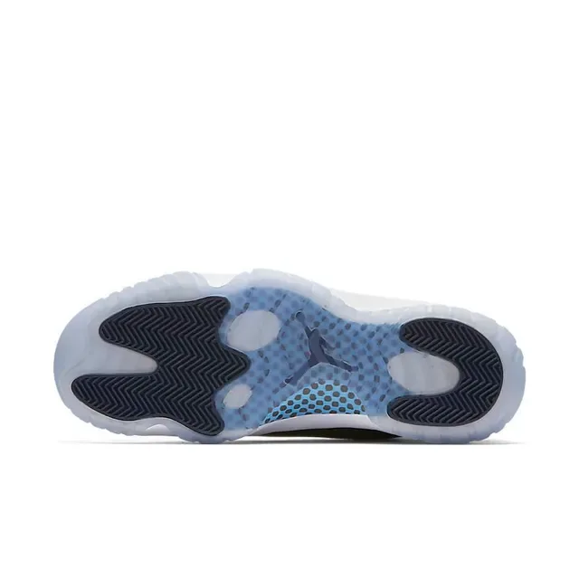 Air Jordan 11 Tênis de Basquete Branco Navy Couro Patentado 6
