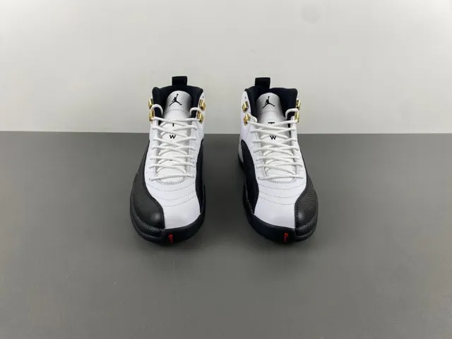 Air Jordan 12 White Black Gold Basketball Shoes 12