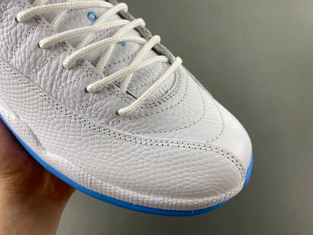 Air Jordan 12 White Blue Basketball Shoes 2