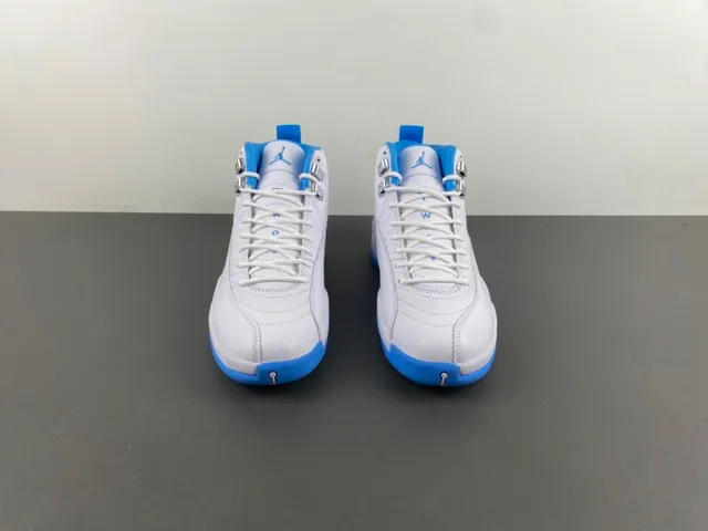 Air Jordan 12 White Blue Basketball Shoes 12
