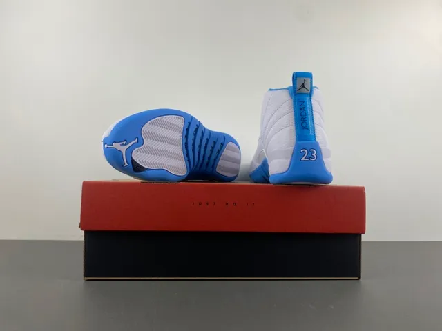Air Jordan 12 White Blue Basketball Shoes 17