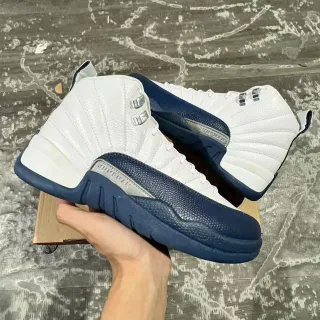 Air Jordan 12 White Navy Basketball Shoes