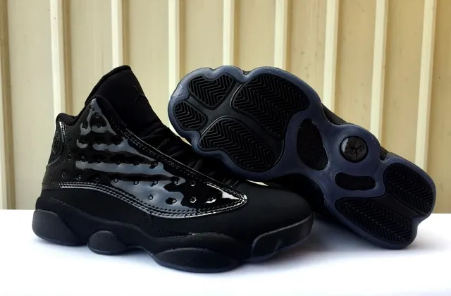 Air Jordan 13 Black Patent Leather Basketball Shoes 3