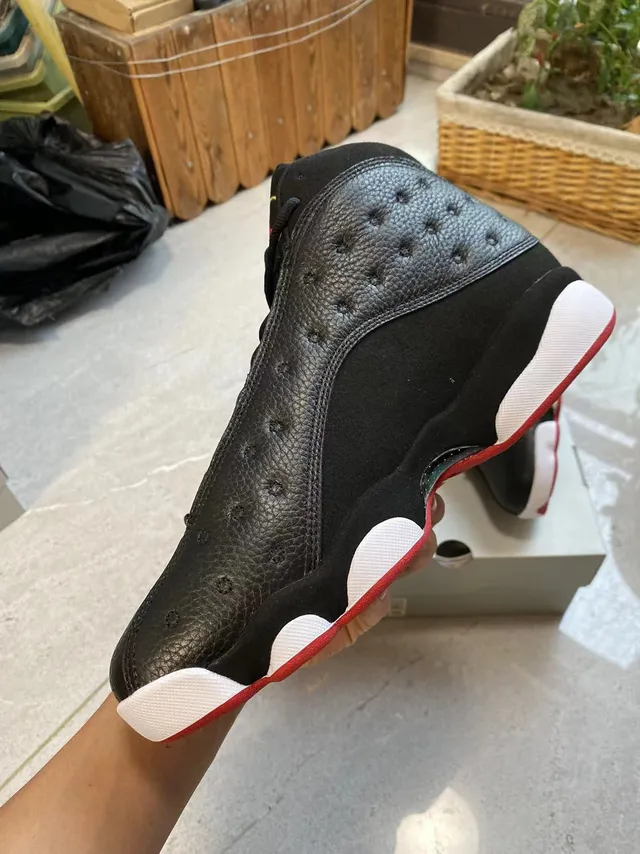 Air Jordan 13 Black White Red Basketball Shoes 4