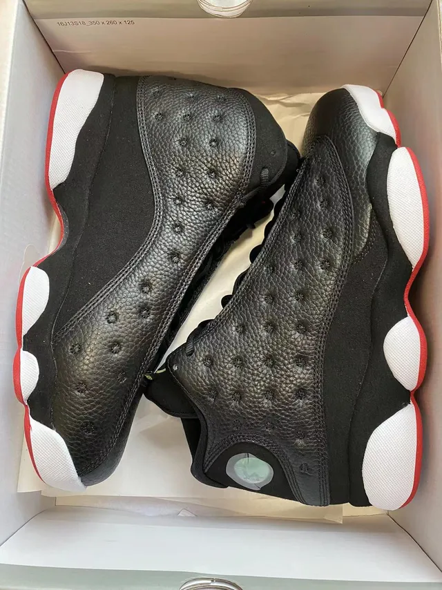 Air Jordan 13 Black White Red Basketball Shoes 7