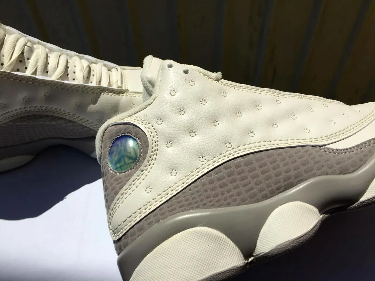 Air Jordan 13 Off-White Gray Basketball Shoes 6