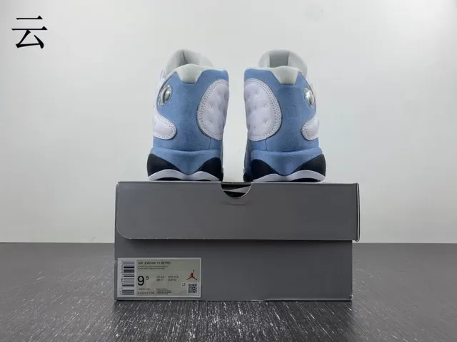 Air Jordan 13 Blanc Bleu Clair Noir Jaune Vert Joyau Chaussures de Basketball 2