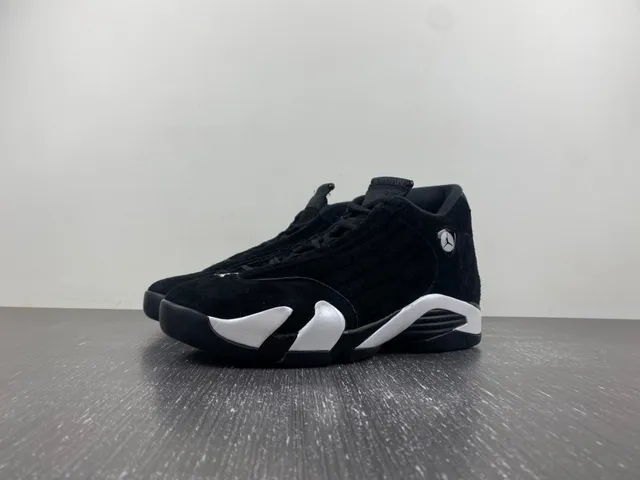 Air Jordan 14 Black and White Basketball Shoes 2