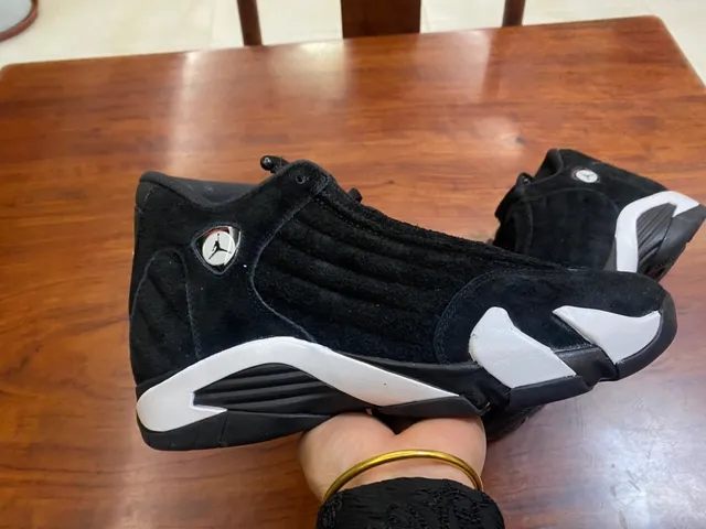 Air Jordan 14 Black and White Basketball Shoes 12