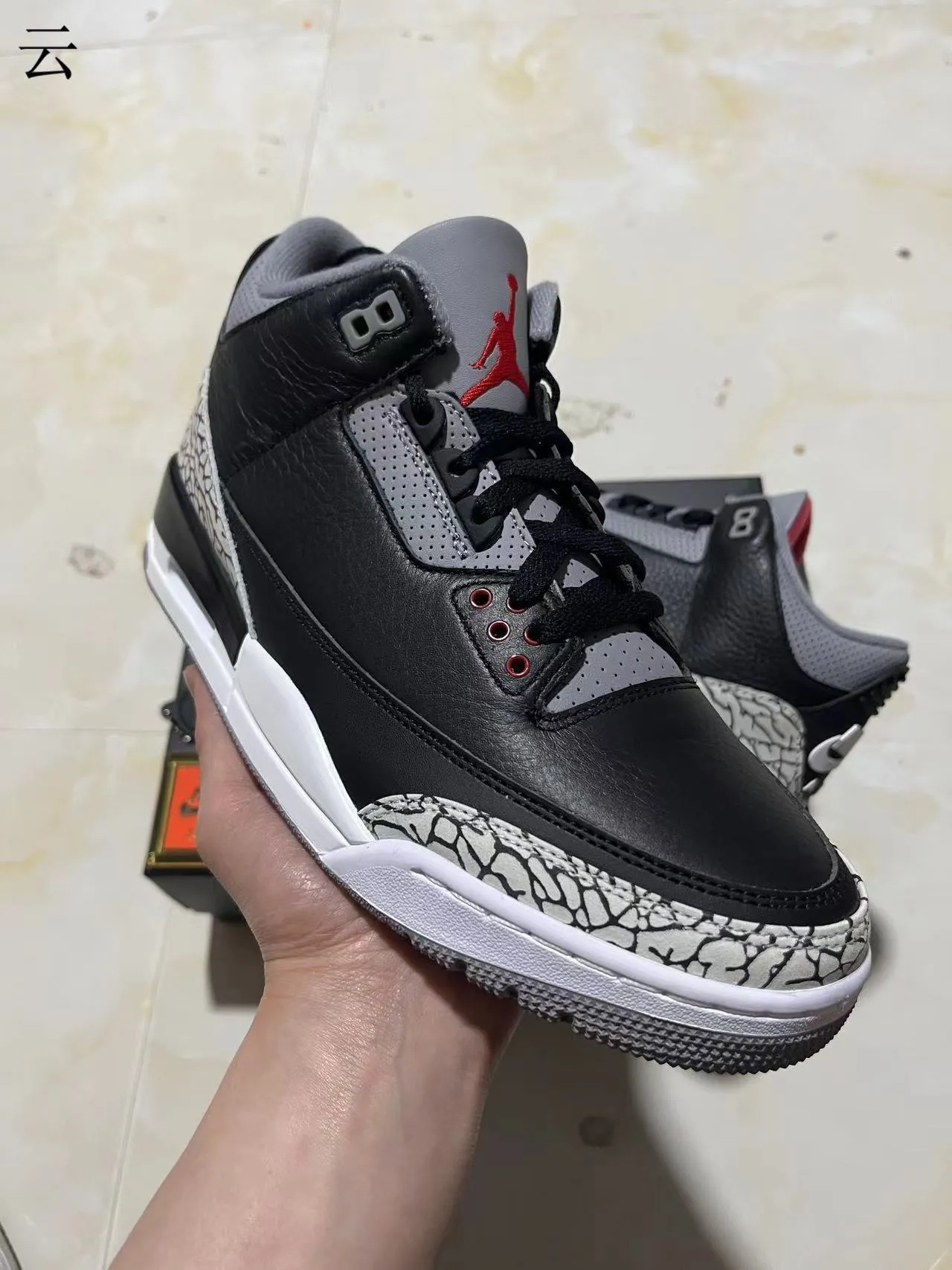 Air Jordan 3 Black Elephant Tênis de Basquete 2