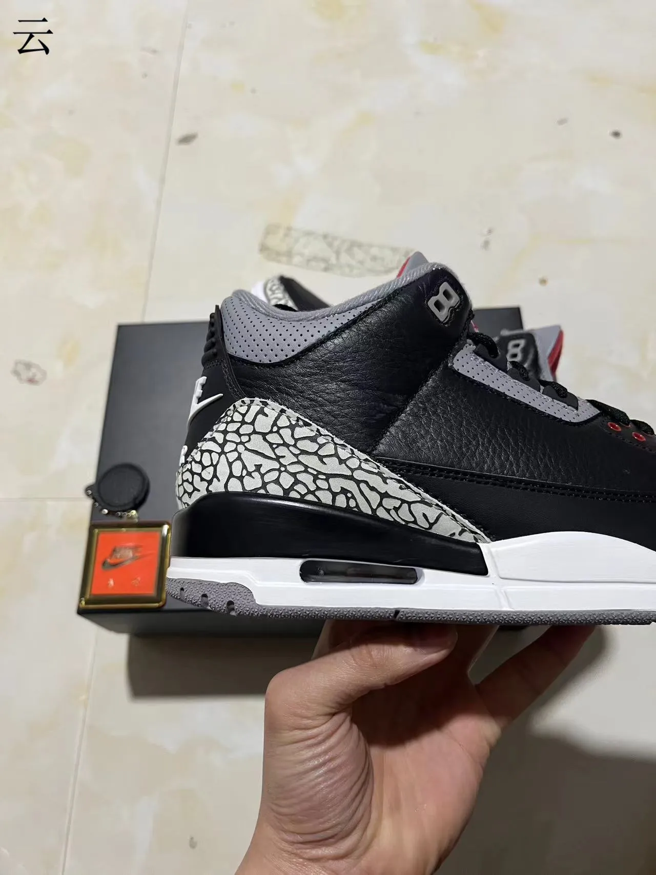 Air Jordan 3 Black Elephant Tênis de Basquete 7