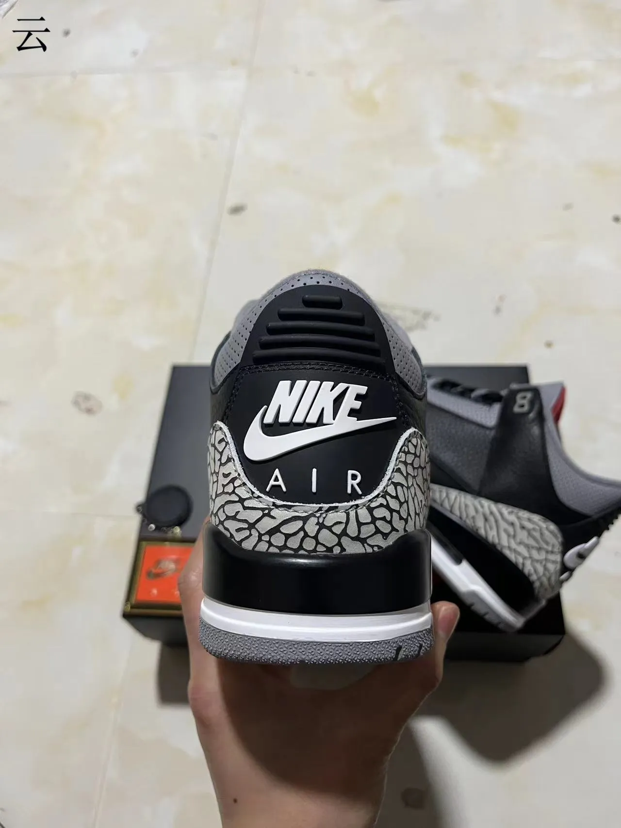 Air Jordan 3 Black Elephant Tênis de Basquete 8