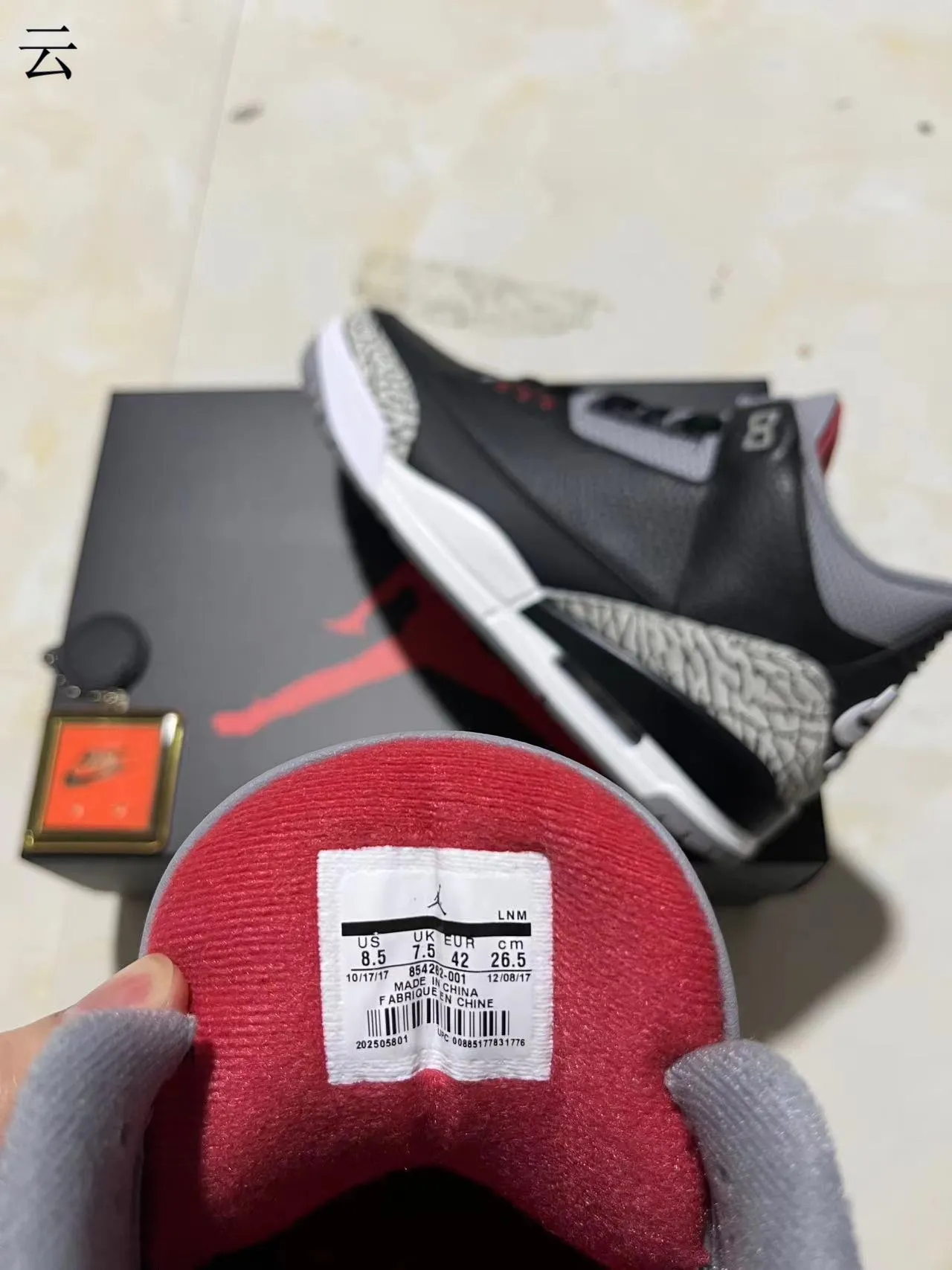 Air Jordan 3 Black Elephant Tênis de Basquete 9