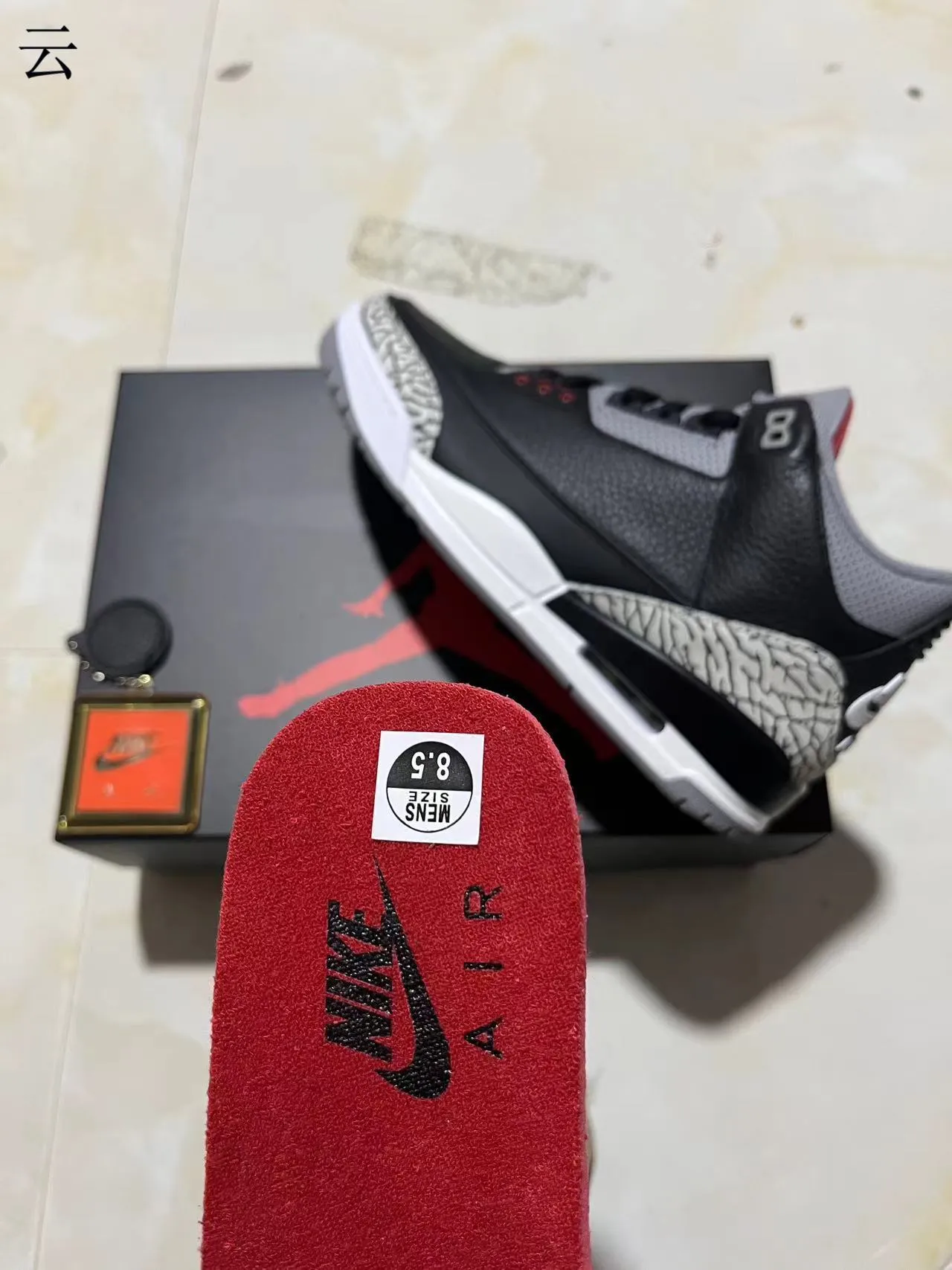 Air Jordan 3 Black Elephant Tênis de Basquete 10