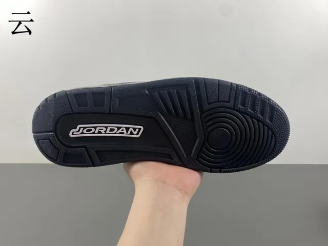 Air Jordan 3 Chaussures de Basketball Noir Olive Imprimé Éléphant 9