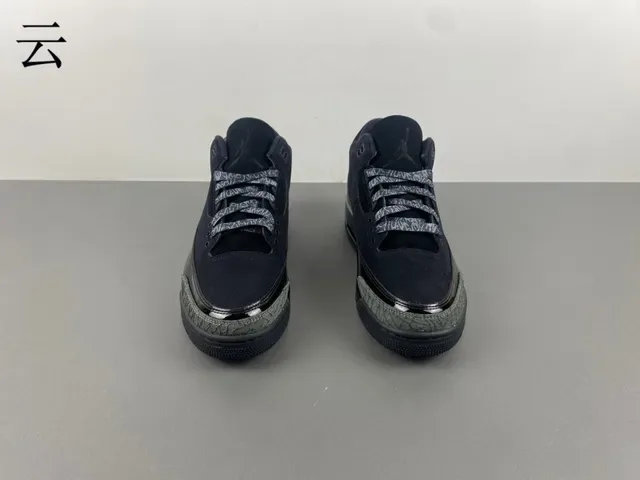 Air Jordan 3 Chaussures de Basketball Noir Olive Imprimé Éléphant 11