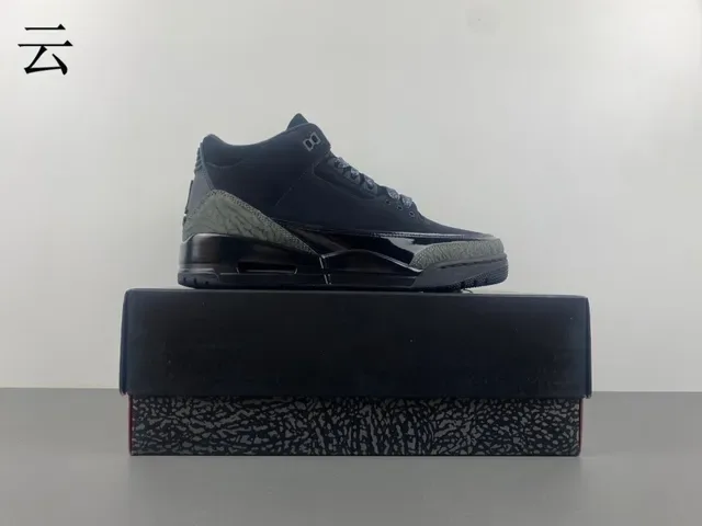 Air Jordan 3 Chaussures de Basketball Noir Olive Imprimé Éléphant 15