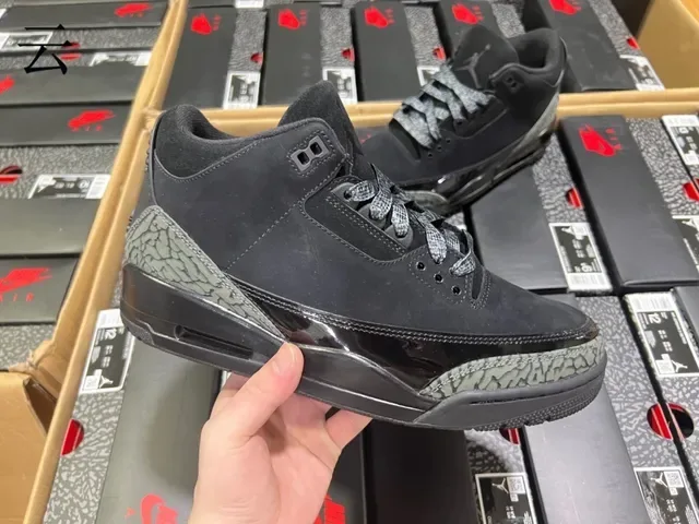 Air Jordan 3 Chaussures de Basketball Noir Olive Imprimé Éléphant 18